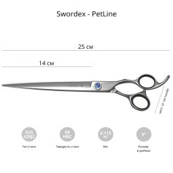 Ножницы прямые SWORDEX PET LINE 9" для стрижки животных артикул 8990 0290 9,0" фото, цена pr_13497-02, фото 2
