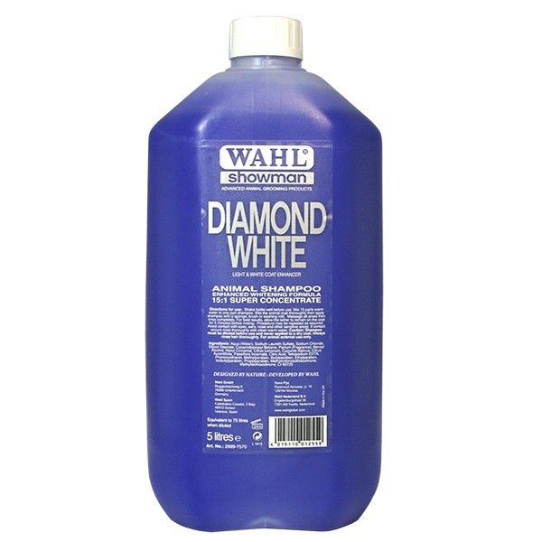 Шампунь для белой шерсти собак Wahl Diamond White 1:15 5 л