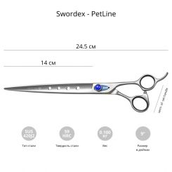 Ножницы прямые SWORDEX PET LINE 9" для стрижки животных артикул 8990 1590 9,0" фото, цена pr_15076-02, фото 2