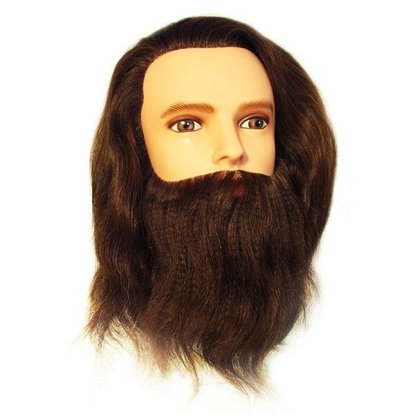 Все фото Болванка мужская SIBEL с бородой, длина волос 30-35 см, без штатива