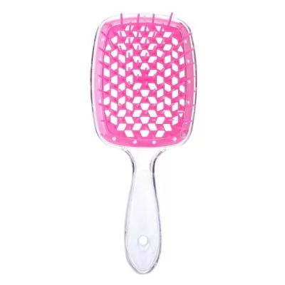 Гребінець для волосся Hollow Comb Superbrush Plus Transparent Pink