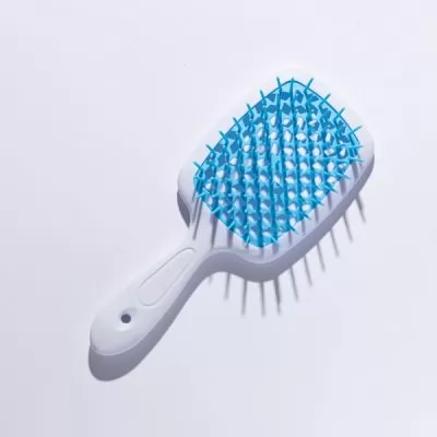 Все фото Расческа для волос Hollow Comb Superbrush Plus White+Blue