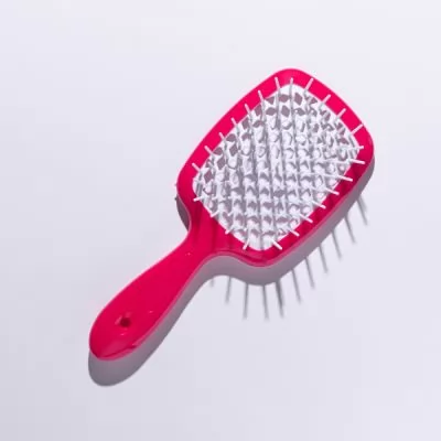 Гребінець для волосся Hollow Comb Superbrush Plus Deep Pink+White