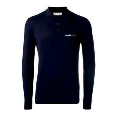 Сервис Черная мужская рубашка с длинным рукавом Babyliss Pro Polo размер M