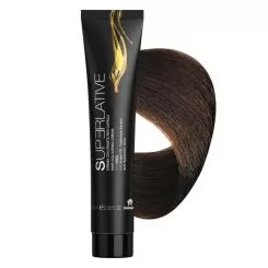 Фото Крем-краска для волос аммиачная Farmagan Superlative 4.3 каштановый золотистый – 100 мл. - 1