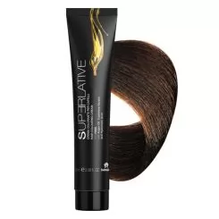 Фото Крем-краска для волос аммиачная Farmagan Superlative 5.3 светло–каштановый золотистый – 100 мл. - 1