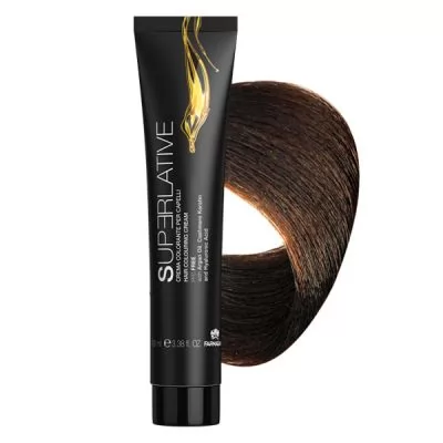 Аммиачная крем–краска для волос Superlative 5.3 светло–каштановый золотистый – 100 мл.