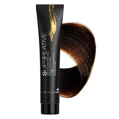 Аміачна крем-фарба для волосся Superlative 4.03 теплий каштановий натуральний - 100 мл.