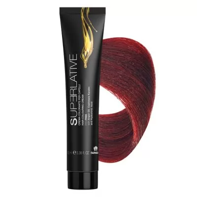 Сервис Аммиачная крем–краска для волос Superlative 6.66 темный блонд интенсивный красный – 100 мл.