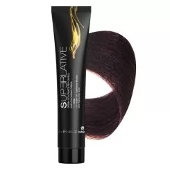 Фото Крем-краска для волос аммиачная Farmagan Superlative 4.7 каштановый фиолетовый – 100 мл. - 1