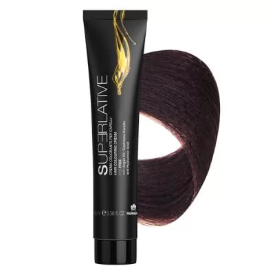 Аміачна крем-фарба для волосся Superlative 4.7 каштановий фіолетовий - 100 мл.
