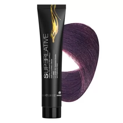 Аммиачная крем–краска для волос Superlative 5.7 светло–каштановый фиолетовый – 100 мл.