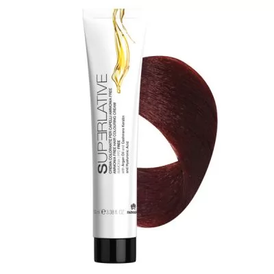 Характеристики Безаміачна крем-фарба для волосся Superlative 5.5 світлий коричневий махагон - 100 мл.