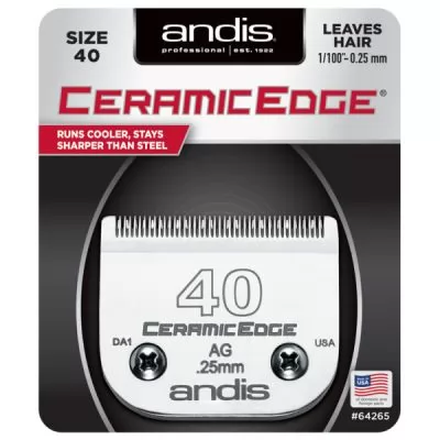 Характеристики Ніж на машинку для стрижки Andis A5 Ceramic Edge #40 - 0,25 мм.