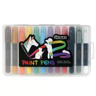 Цветные восковые фломастеры для шерсти животных Opawz Paint Pen 12 шт