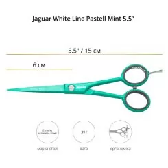 Фото Ножиці для стрижки Jaguar White Line Pastell Mint 5,5 - 4