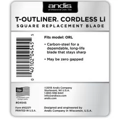 Фото Andis Cordless T-Outliner Li Replacement Square Blade - 3