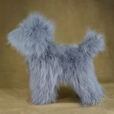 Парик для тела манекена собаки MD01 - серый Той-пудель