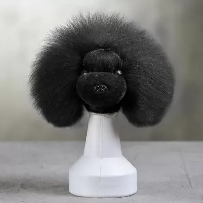 Фото Чорний перука для голови манекена собаки MD06 - Плюшевий Ведмідь