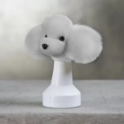 Фото Сірий перука для голови манекена собаки MD06 - Плюшевий Ведмідь