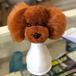 Фото Коричневий перука для голови манекена собаки MD06 - Плюшевий Ведмідь - 3