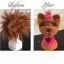 Коричневий перука для голови манекена собаки MD06 - Плюшевий Ведмідь - 6