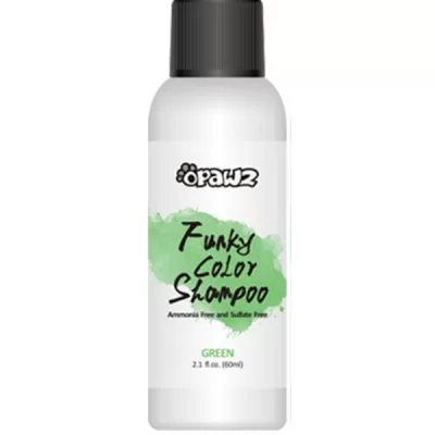 Характеристики Зеленій відтінковий шампунь для тварин Opawz Funky Color Green 60 мл