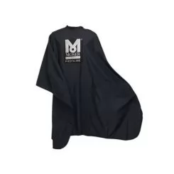 Фото Чорний пеньюар для стрижки з сріблястим логотипом Moser 6230 - 1