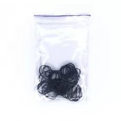Фото Чорні резинки для зачісок Ingrid діаметр 15 мм. 50 шт. - 1