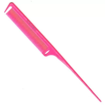 Характеристики Рожевий гребінець з пластиковою спицею та лінійкою Y5 Exotic color line 23 см