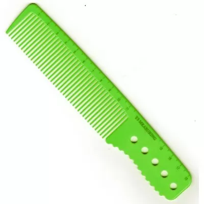 Фото Зелений гребінець з ручкою та лінійкою Y5 Exotic color line 18 см.