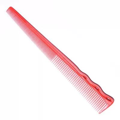 Красная расческа-планка для стрижки Y.S. Park Barbering 187 мм. Серия YS 254