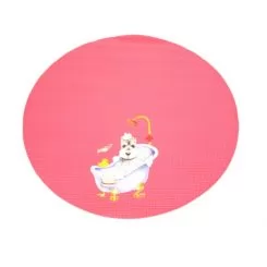Фото Круглий рожевий килимок для грумерського стола Shernbao FT-831 діаметр 60 см. - 1