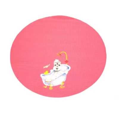 Фото Круглий рожевий килимок для грумерського стола Shernbao FT-831 діаметр 60 см.
