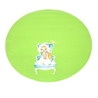 Сервис Круглый зеленый коврик для грумерского стола Shernbao FT-831 диаметр 60 см.