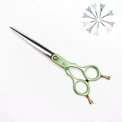 Фото Зеленые ножницы для стрижки животных Chonry F650S - 6,5'' - 3