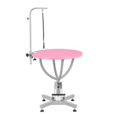 Круглий стіл для стрижки тварин Shernbao FT-805 Pink