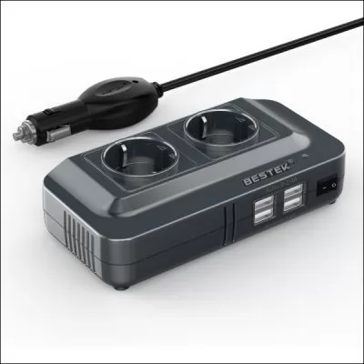 Отзывы на Автомобильный инвертор Bestek 12 В/220 В 50 Гц 200 Вт на 1 EU розетку + 4 USB