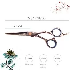 Фото Набор парикмахерских ножниц Sway Art Chokolate размер 5,5 - 4