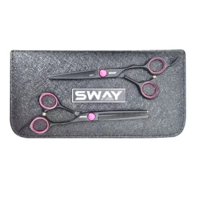 Схожі на Набір перукарських ножиць Sway Art Pink 305 розмір 6