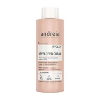Характеристики Окислювач для фарби для волосся Andreia Oxy 10 vol 3% 150 мл.