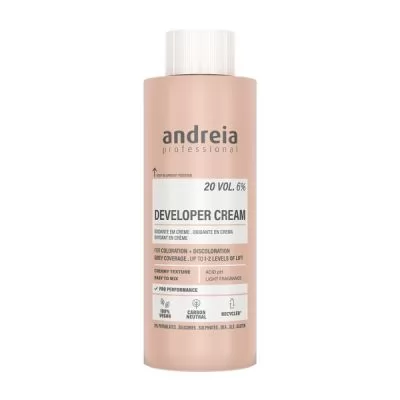 Характеристики Окислювач для фарби для волосся Andreia Oxy 20 vol 6% 150 мл.