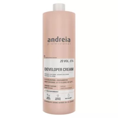 Характеристики Окислювач для фарби для волосся Andreia Oxy 20 vol 6% 1000 мл.