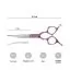 Контуринговые ножницы для стрижки собак Artero Fusion Curvy Pink 6,0 - 2