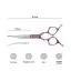 Ножиці контурингові для стрижки собак Artero Fusion Curvy Pink 7,0 - 2