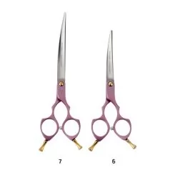 Фото Контуринговые ножницы для груминга Artero Fusion Curvy Shears Pink 7,0 - 5