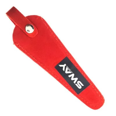 Замшевий чохол для однієї моделі перукарських ножиць Sway Red