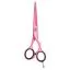 Ножиці для стрижки волосся Jaguar White Line Pastell Plus Offset Pink Ribbon розмір 5,5