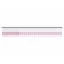 Металевий гребінь для грумінгу Utsumi Wide Quarter Pink Line 23 см