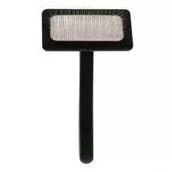 Фото Мала пуходерка для тварин з середніми зубцями Groom Natural Series Soft Pins Black - 1